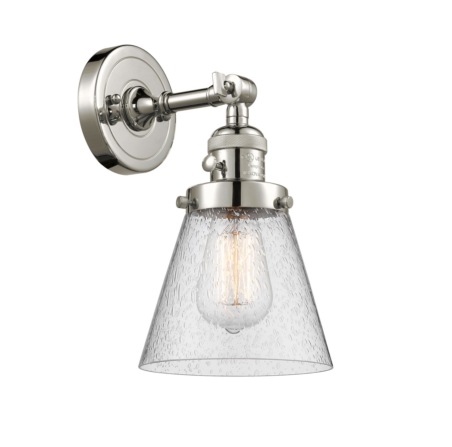 LED Wall Sconce by Innovations - Franklin Restoration Collection, Polished Nickel Finish - 203SW-PN-G64-LED
