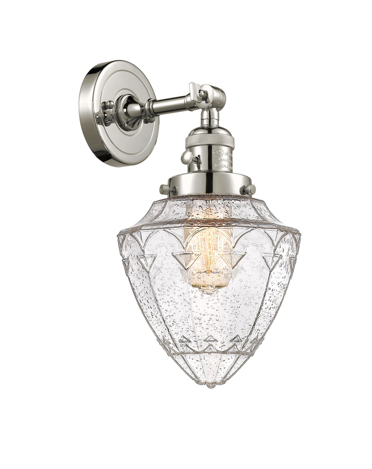 One Light Wall Sconce by Innovations - Franklin Restoration Collection, Polished Nickel Finish - 203SW-PN-G664-7