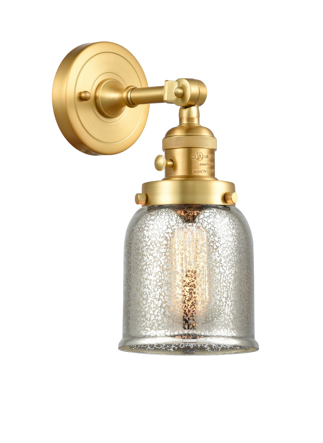 One Light Wall Sconce by Innovations - Franklin Restoration Collection, Satin Gold Finish - 203SW-SG-G58