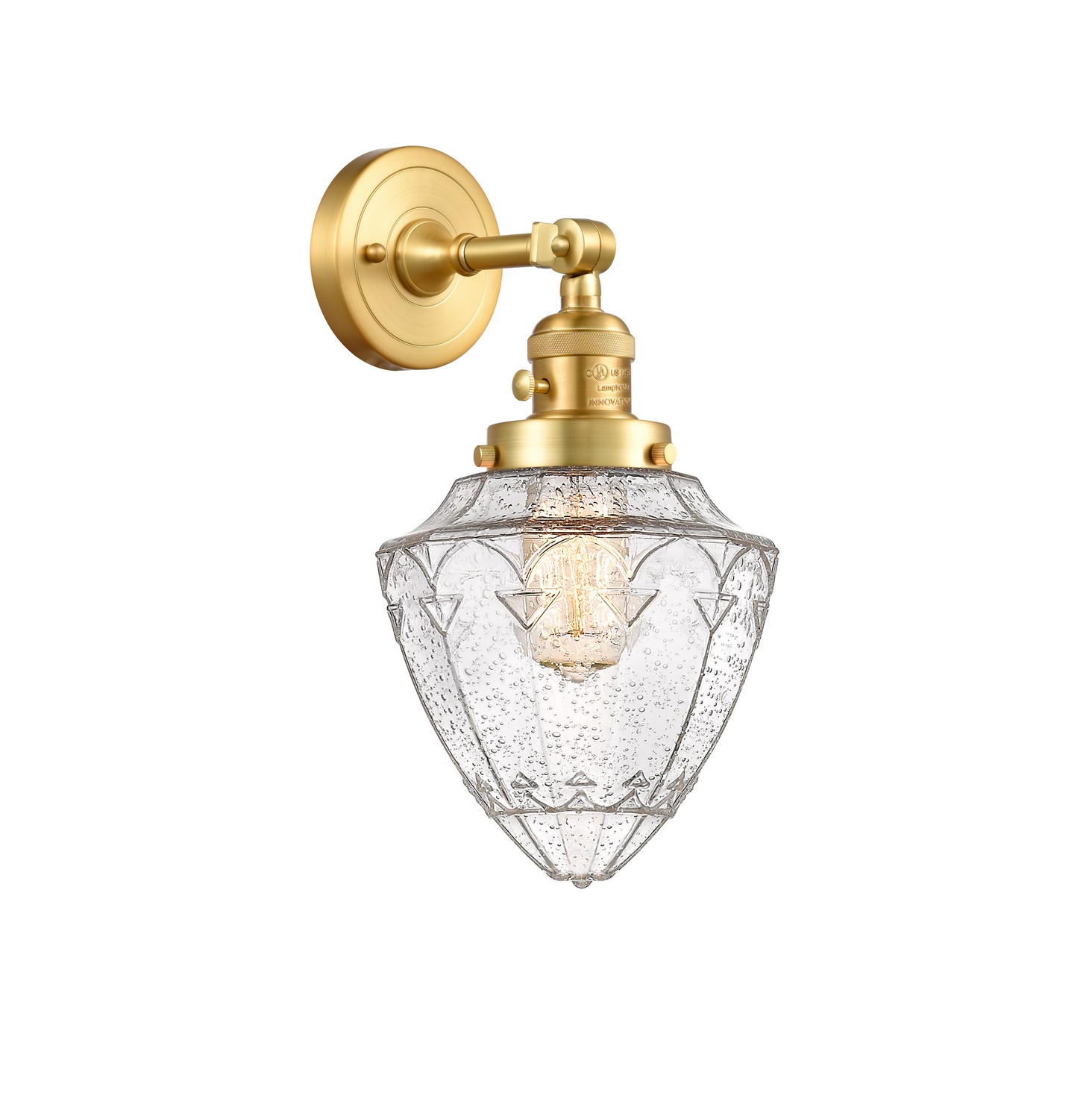 One Light Wall Sconce by Innovations - Franklin Restoration Collection, Satin Gold Finish - 203SW-SG-G664-7