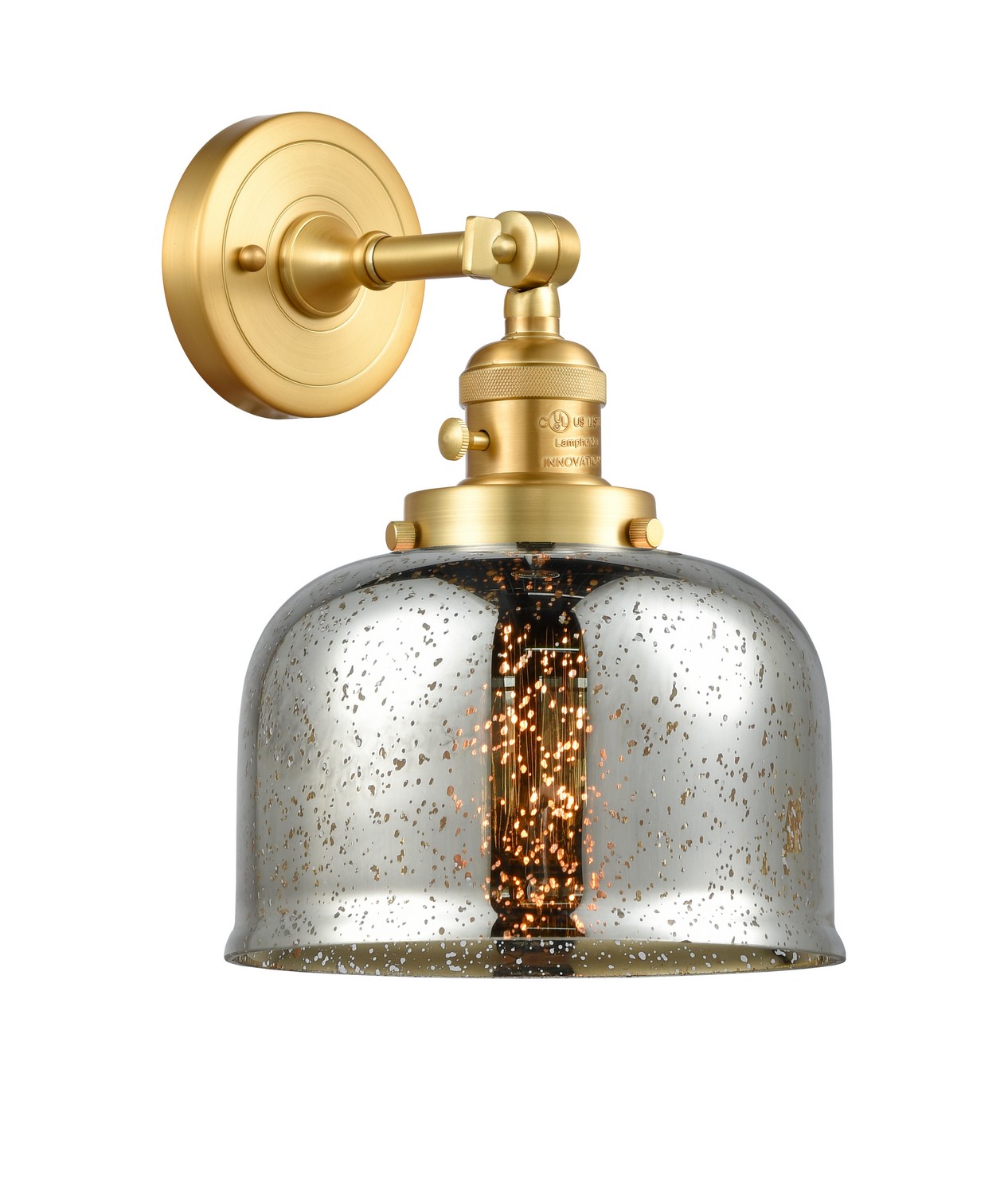 One Light Wall Sconce by Innovations - Franklin Restoration Collection, Satin Gold Finish - 203SW-SG-G78
