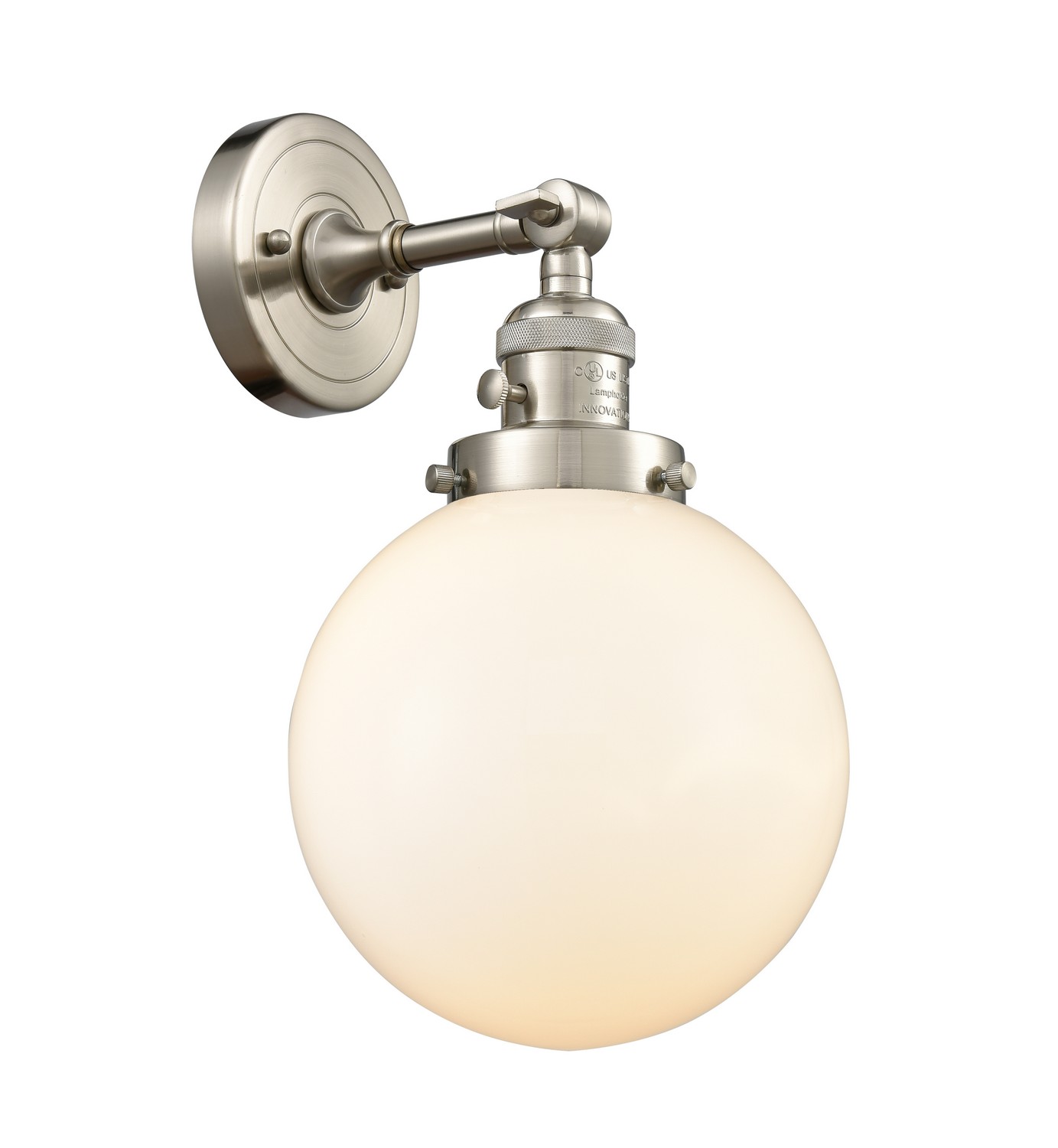 LED Wall Sconce by Innovations - Franklin Restoration Collection, Brushed Satin Nickel Finish - 203SW-SN-G201-8-LED