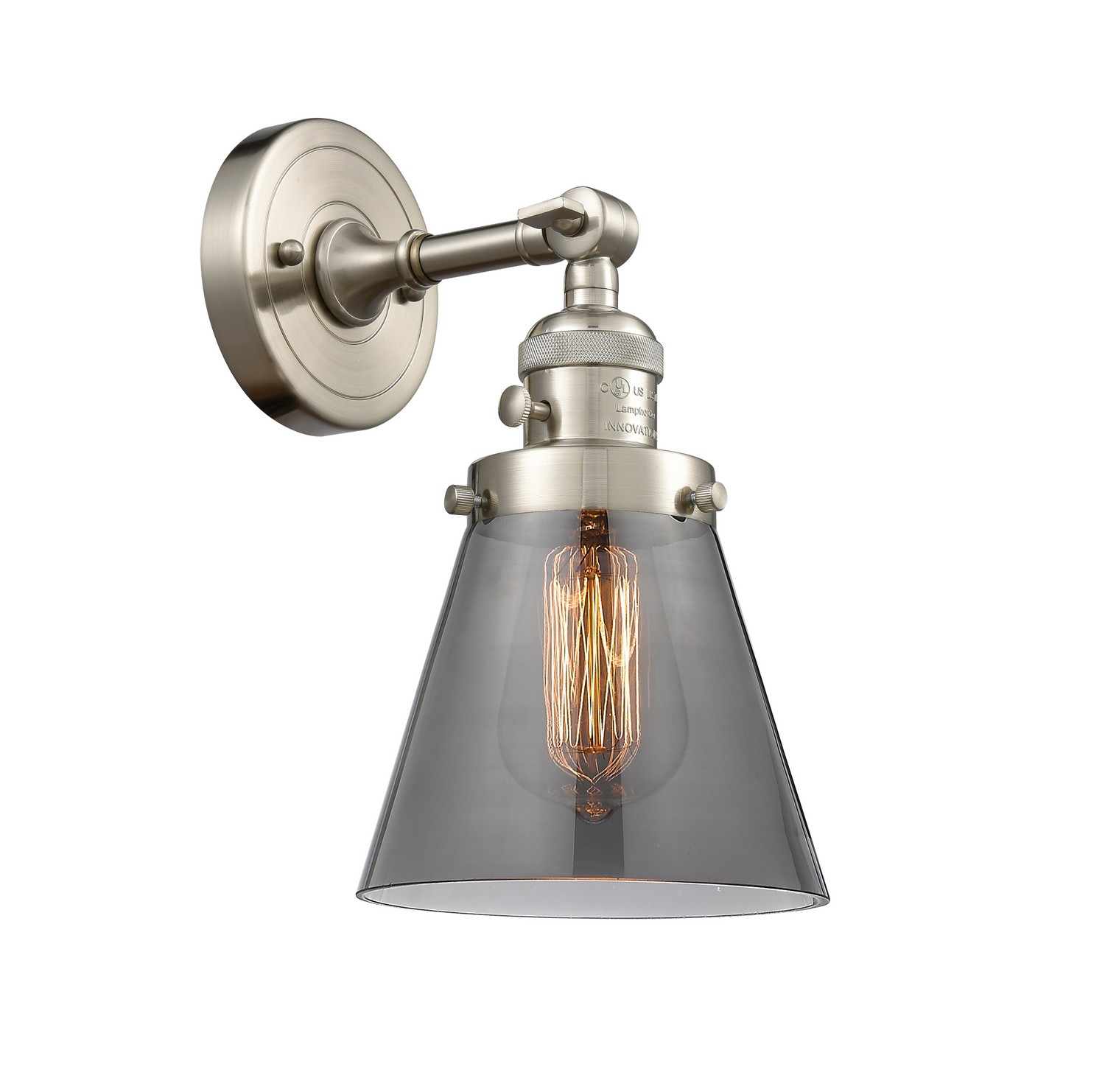 LED Wall Sconce by Innovations - Franklin Restoration Collection, Brushed Satin Nickel Finish - 203SW-SN-G63-LED