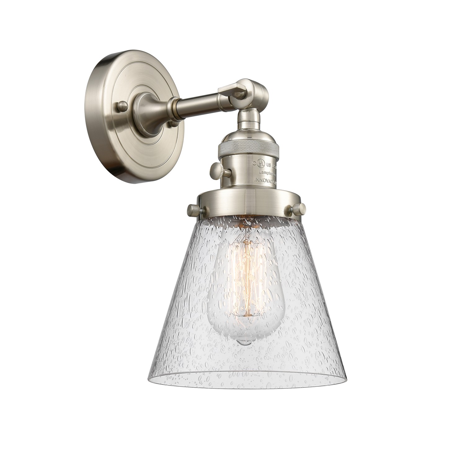 LED Wall Sconce by Innovations - Franklin Restoration Collection, Brushed Satin Nickel Finish - 203SW-SN-G64-LED