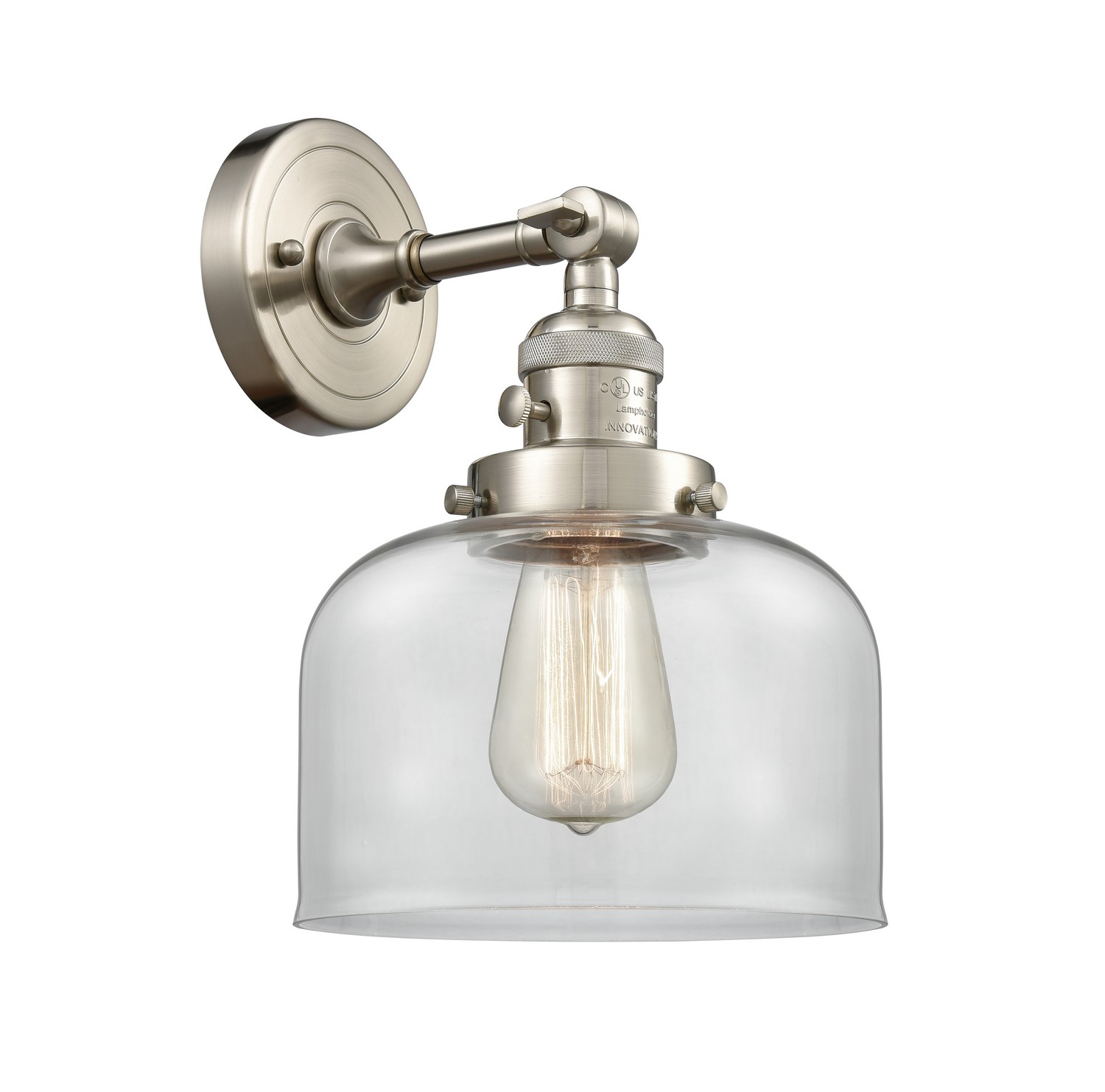 LED Wall Sconce by Innovations - Franklin Restoration Collection, Brushed Satin Nickel Finish - 203SW-SN-G72-LED