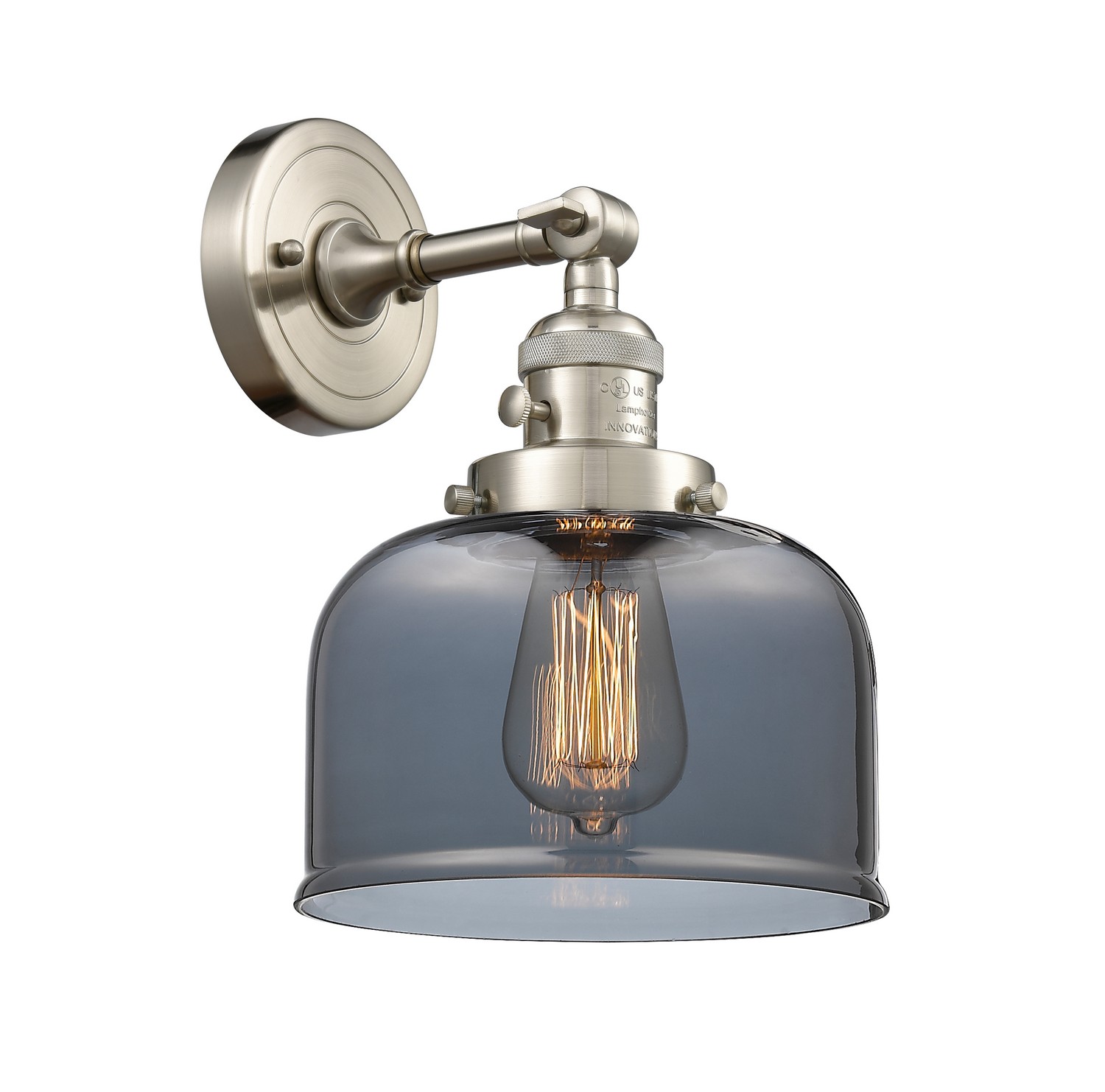 LED Wall Sconce by Innovations - Franklin Restoration Collection, Brushed Satin Nickel Finish - 203SW-SN-G73-LED