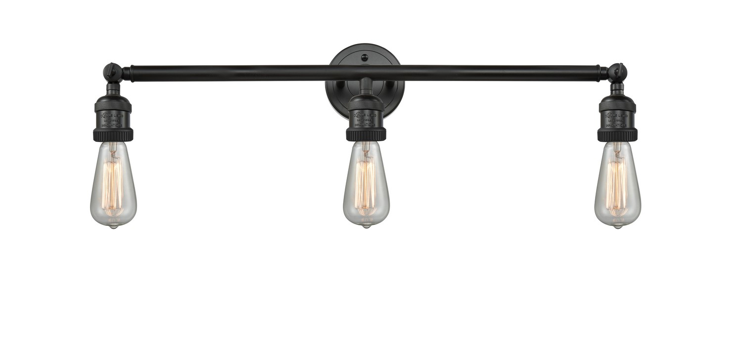LED Bath Vanity by Innovations - Franklin Restoration Collection, Matte Black Finish - 205-BK-LED