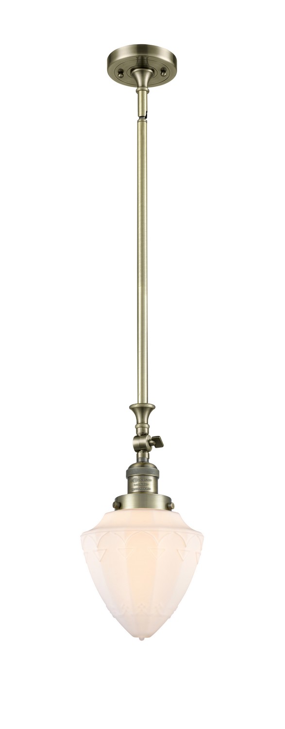 LED Mini Pendant by Innovations - Franklin Restoration Collection, Antique Brass Finish - 206-AB-G661-7-LED