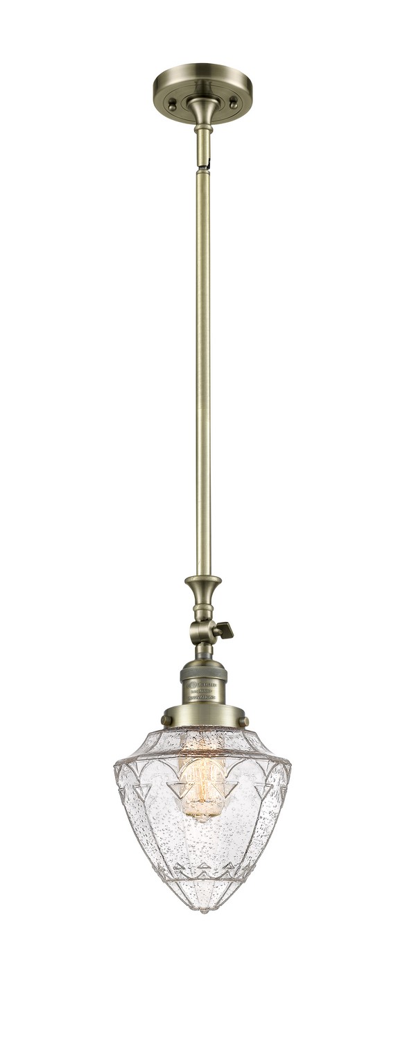 LED Mini Pendant by Innovations - Franklin Restoration Collection, Antique Brass Finish - 206-AB-G664-7-LED