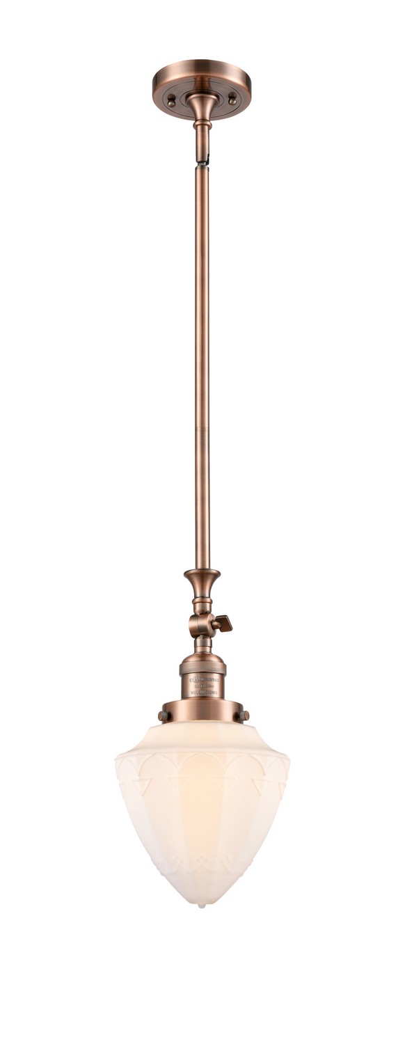 LED Mini Pendant by Innovations - Franklin Restoration Collection, Antique Copper Finish - 206-AC-G661-7-LED