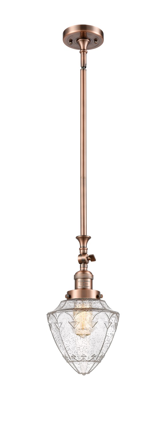 LED Mini Pendant by Innovations - Franklin Restoration Collection, Antique Copper Finish - 206-AC-G664-7-LED