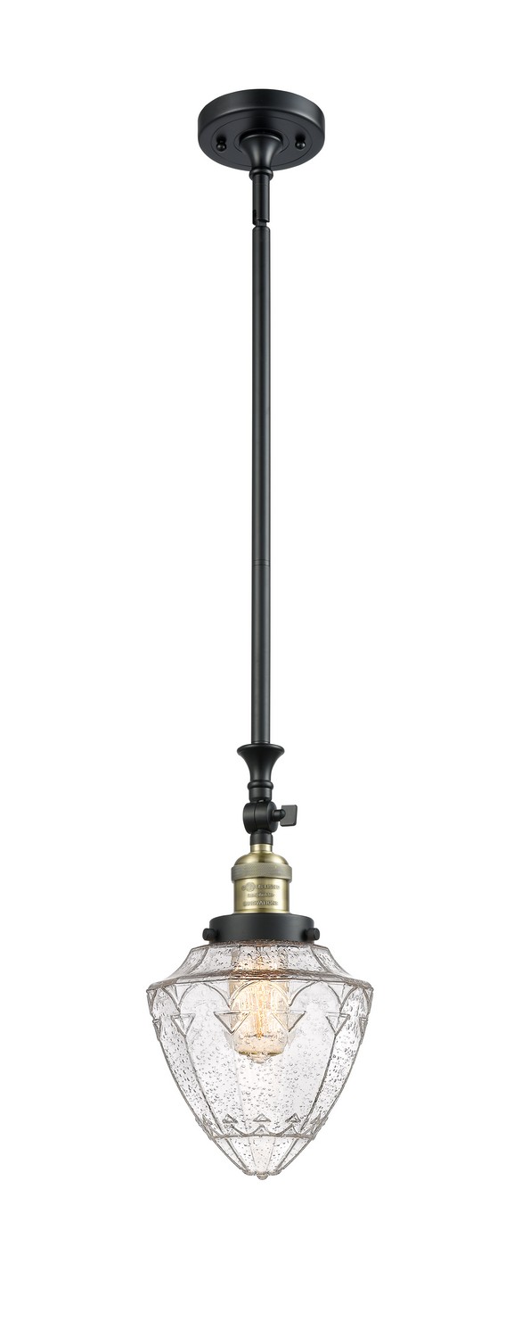 LED Mini Pendant by Innovations - Franklin Restoration Collection, Black Antique Brass Finish - 206-BAB-G664-7-LED