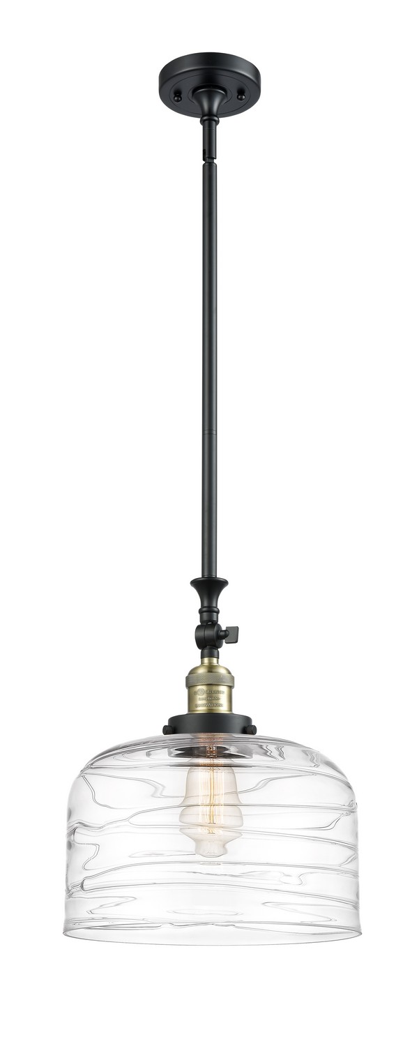 One Light Mini Pendant by Innovations - Franklin Restoration Collection, Black Antique Brass Finish - 206-BAB-G713-L