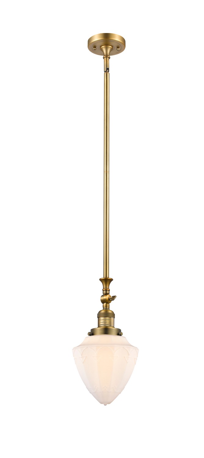 LED Mini Pendant by Innovations - Franklin Restoration Collection, Brushed Brass Finish - 206-BB-G661-7-LED