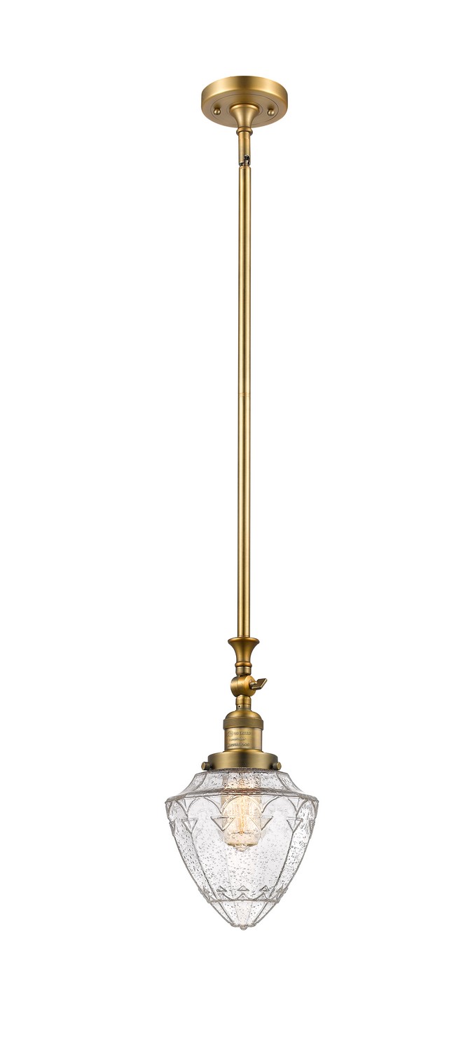 One Light Mini Pendant by Innovations - Franklin Restoration Collection, Brushed Brass Finish - 206-BB-G664-7