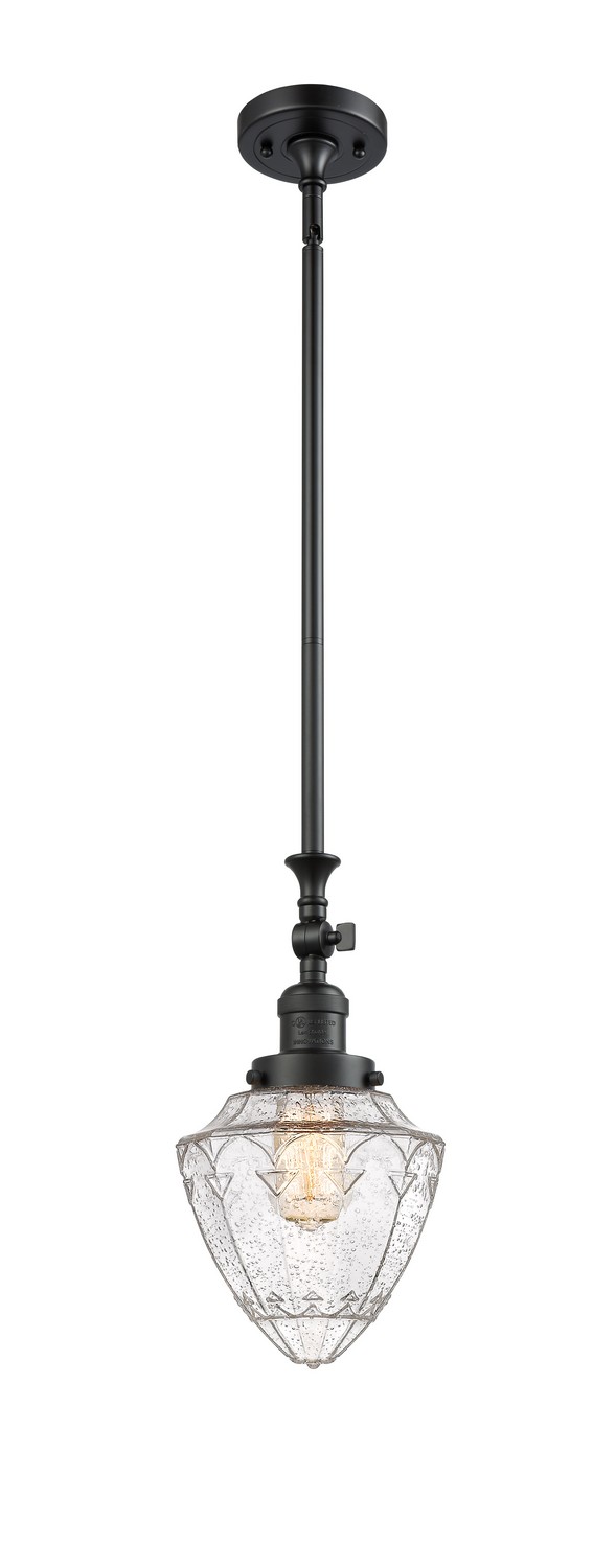 LED Mini Pendant by Innovations - Franklin Restoration Collection, Matte Black Finish - 206-BK-G664-7-LED