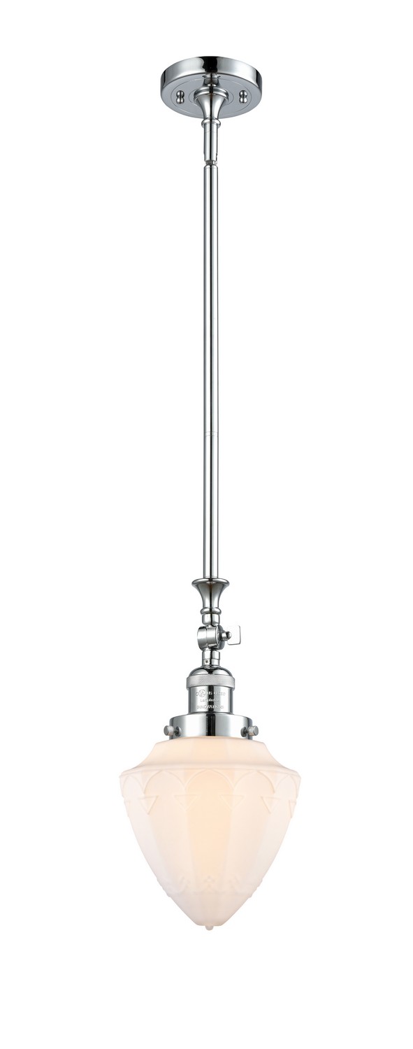 One Light Mini Pendant by Innovations - Franklin Restoration Collection, Polished Chrome Finish - 206-PC-G661-7
