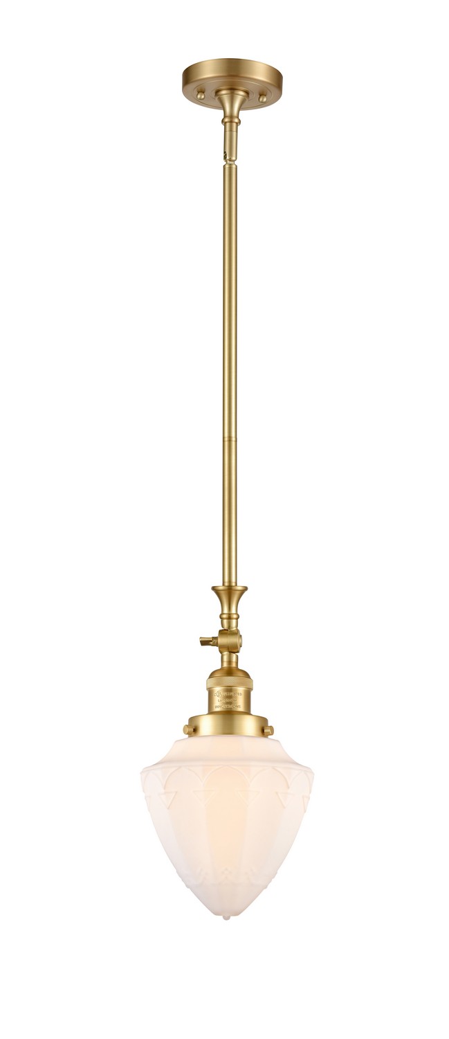 LED Mini Pendant by Innovations - Franklin Restoration Collection, Satin Gold Finish - 206-SG-G661-7-LED