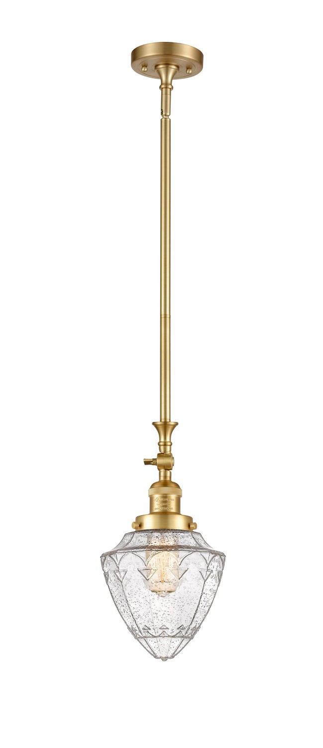 LED Mini Pendant by Innovations - Franklin Restoration Collection, Satin Gold Finish - 206-SG-G664-7-LED