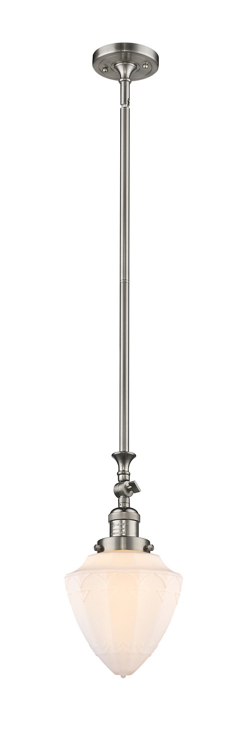 One Light Mini Pendant by Innovations - Franklin Restoration Collection, Brushed Satin Nickel Finish - 206-SN-G661-7