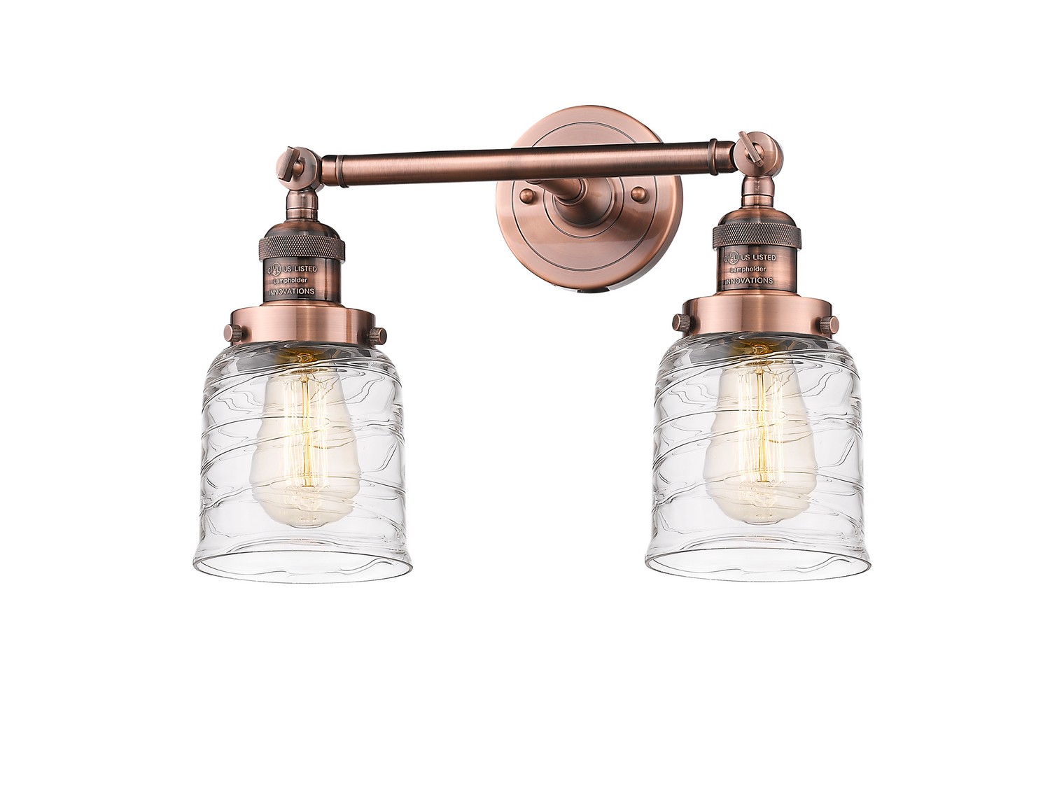 LED Bath Vanity by Innovations - Franklin Restoration Collection, Antique Copper Finish - 208-AC-G513-LED