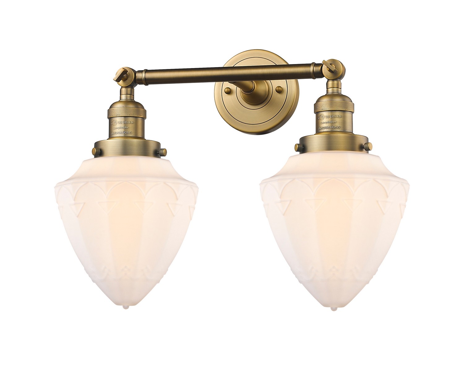 Two Light Bath Vanity by Innovations - Franklin Restoration Collection, Brushed Brass Finish - 208-BB-G661-7