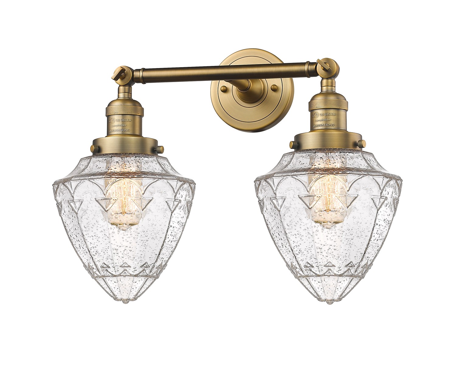 LED Bath Vanity by Innovations - Franklin Restoration Collection, Brushed Brass Finish - 208-BB-G664-7-LED