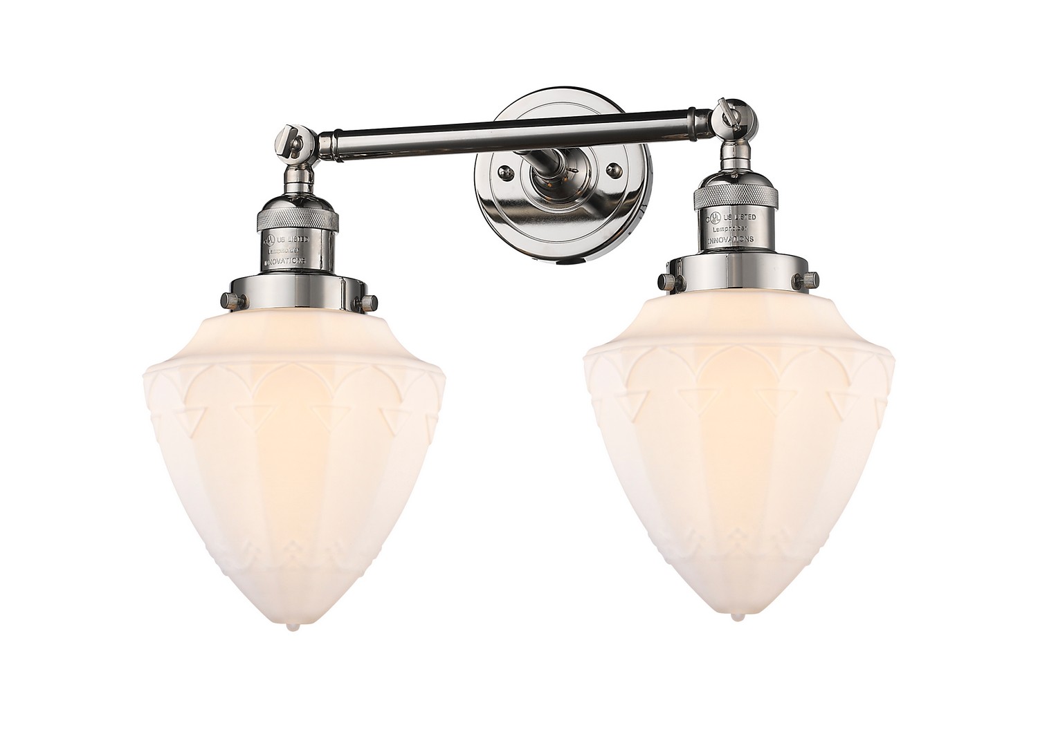 Two Light Bath Vanity by Innovations - Franklin Restoration Collection, Polished Nickel Finish - 208-PN-G661-7