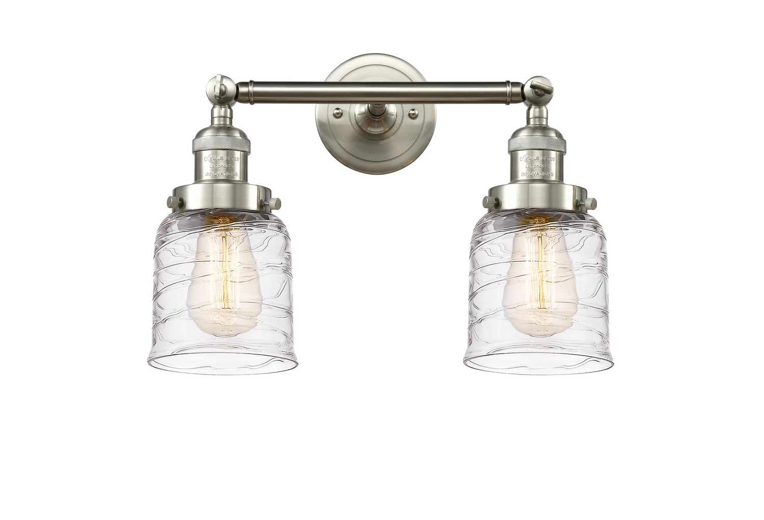 Two Light Bath Vanity by Innovations - Franklin Restoration Collection, Brushed Satin Nickel Finish - 208-SN-G513
