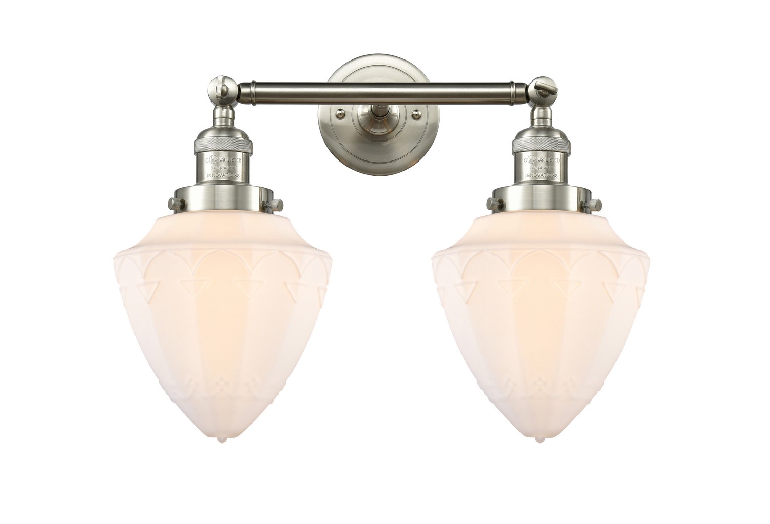 Two Light Bath Vanity by Innovations - Franklin Restoration Collection, Brushed Satin Nickel Finish - 208-SN-G661-7
