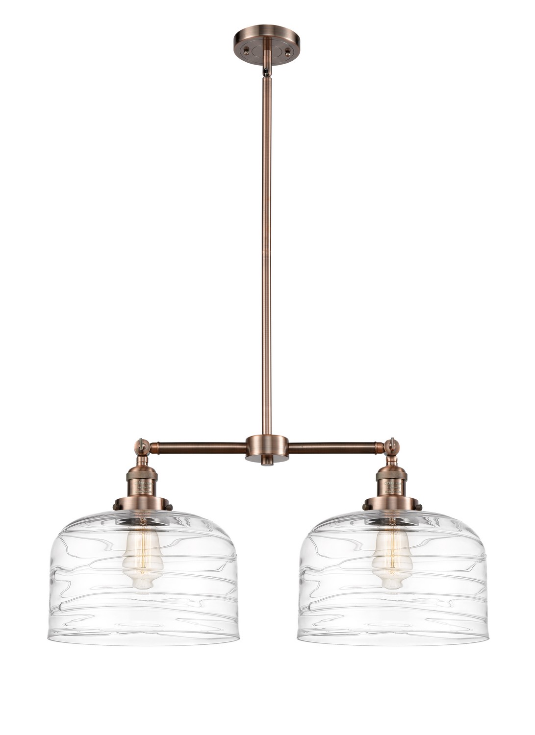 LED Island Pendant by Innovations - Franklin Restoration Collection, Antique Copper Finish - 209-AC-G713-L-LED