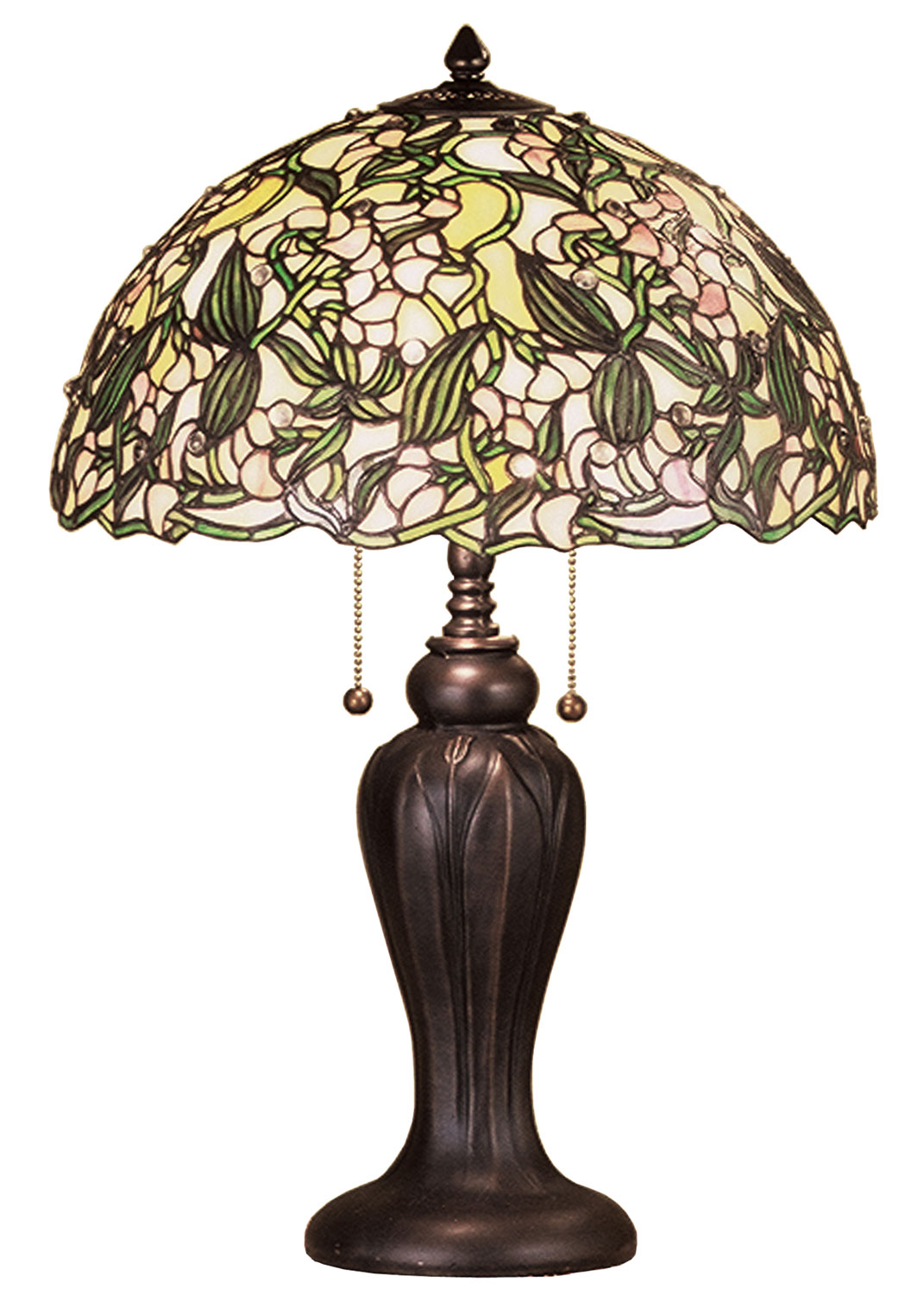 Sweet Pea Two Light Table Lamp in Mahogany Bronze