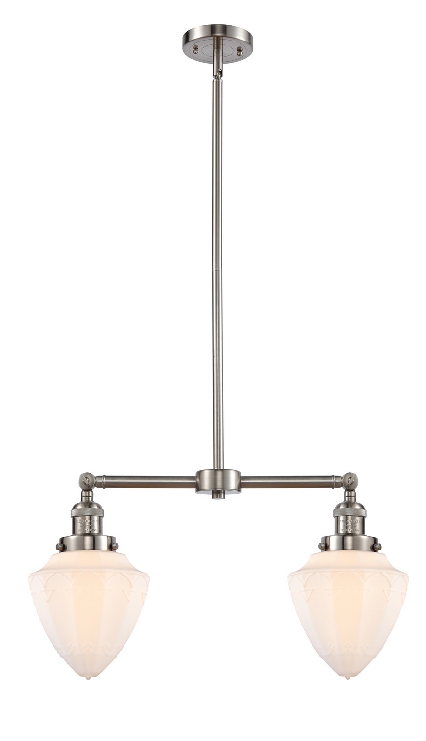 LED Island Pendant by Innovations - Franklin Restoration Collection, Brushed Satin Nickel Finish - 209-SN-G661-7-LED