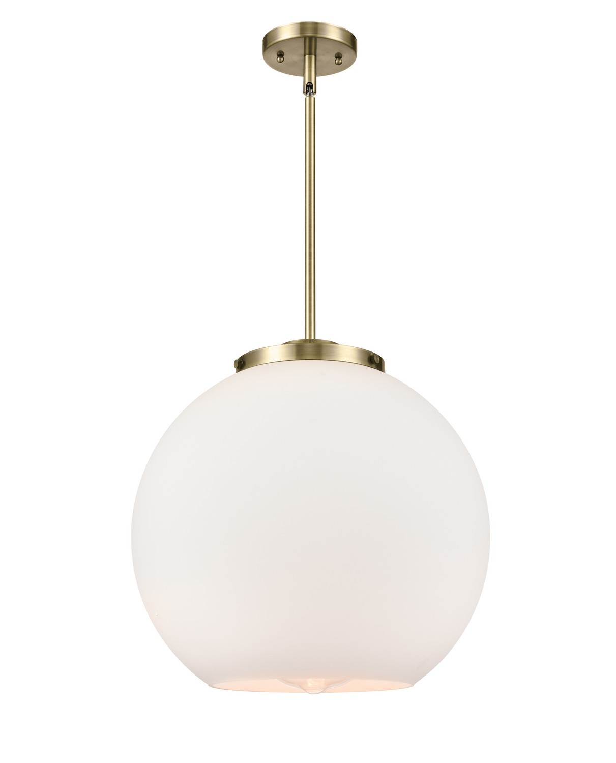 One Light Pendant by Innovations - Essex Collection, Antique Brass Finish - 221-1S-AB-G121-16