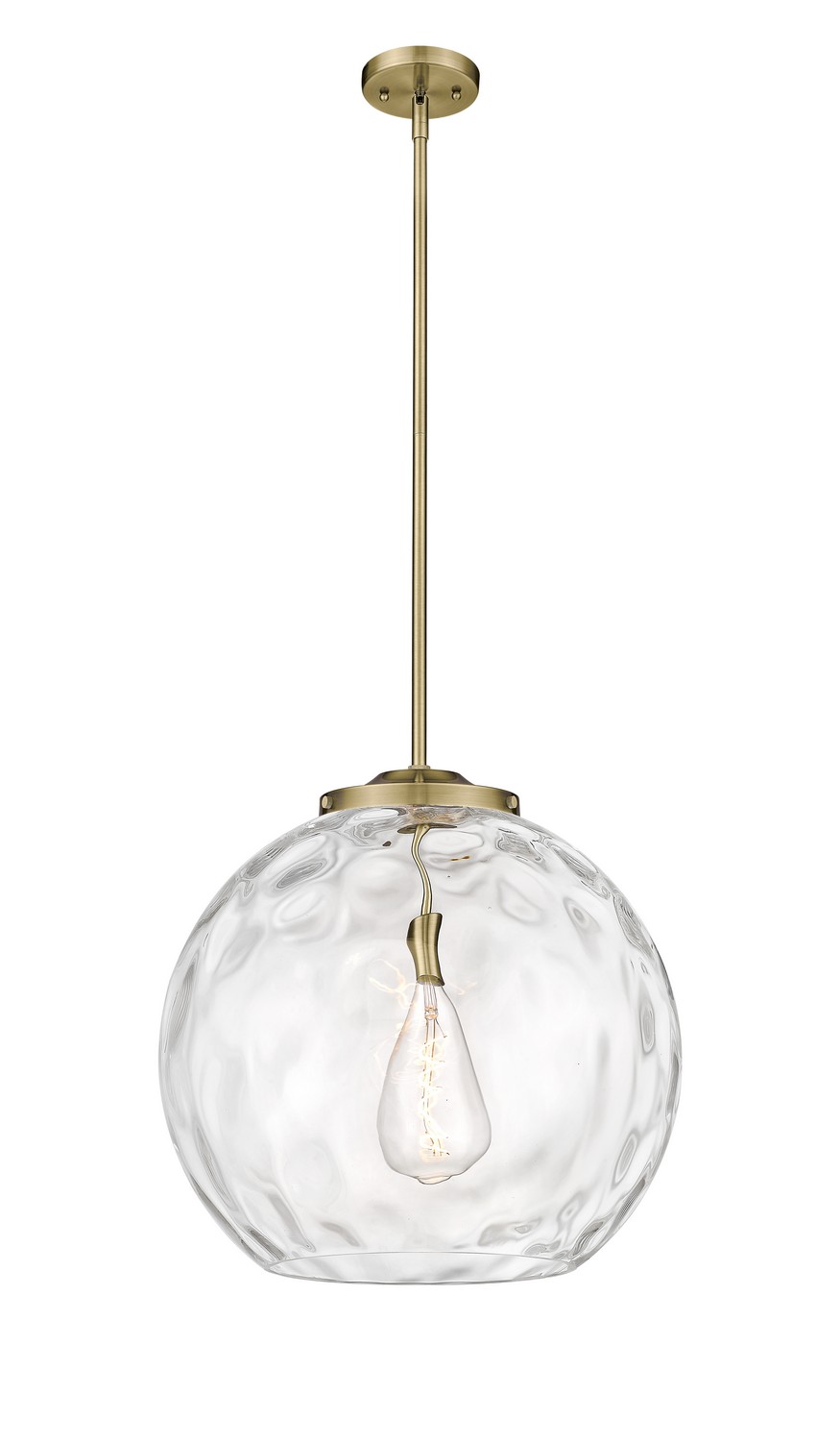 One Light Pendant by Innovations - Essex Collection, Antique Brass Finish - 221-1S-AB-G1215-18