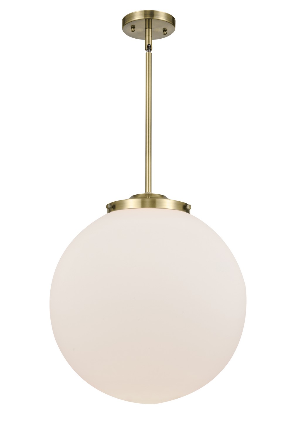 LED Pendant by Innovations - Essex Collection, Antique Brass Finish - 221-1S-AB-G201-16-LED
