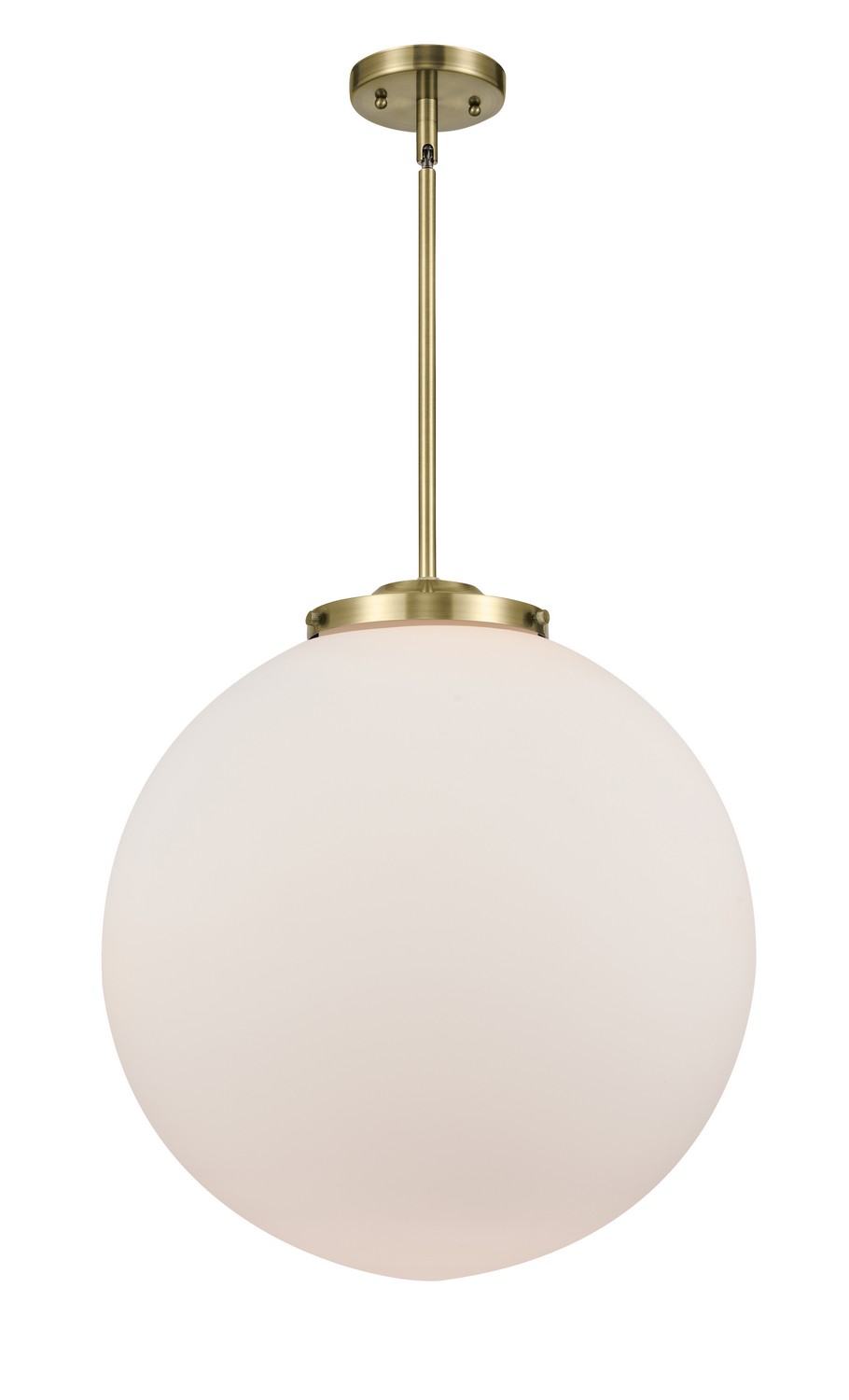 LED Pendant by Innovations - Essex Collection, Antique Brass Finish - 221-1S-AB-G201-18-LED