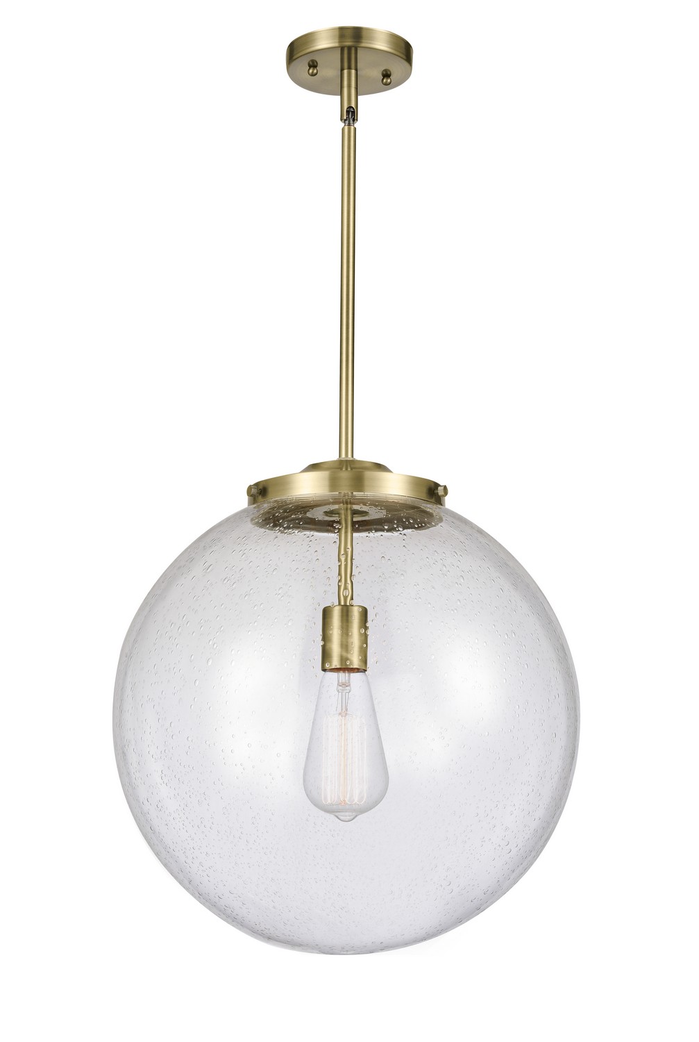 One Light Pendant by Innovations - Essex Collection, Antique Brass Finish - 221-1S-AB-G204-16
