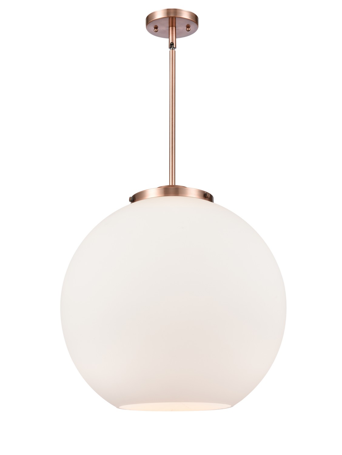 LED Pendant by Innovations - Essex Collection, Antique Copper Finish - 221-1S-AC-G121-18-LED