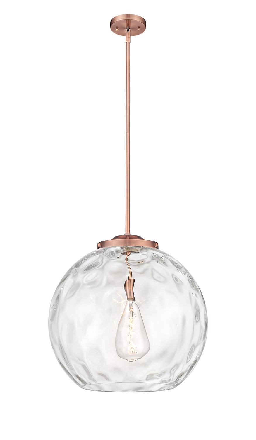 One Light Pendant by Innovations - Essex Collection, Antique Copper Finish - 221-1S-AC-G1215-18