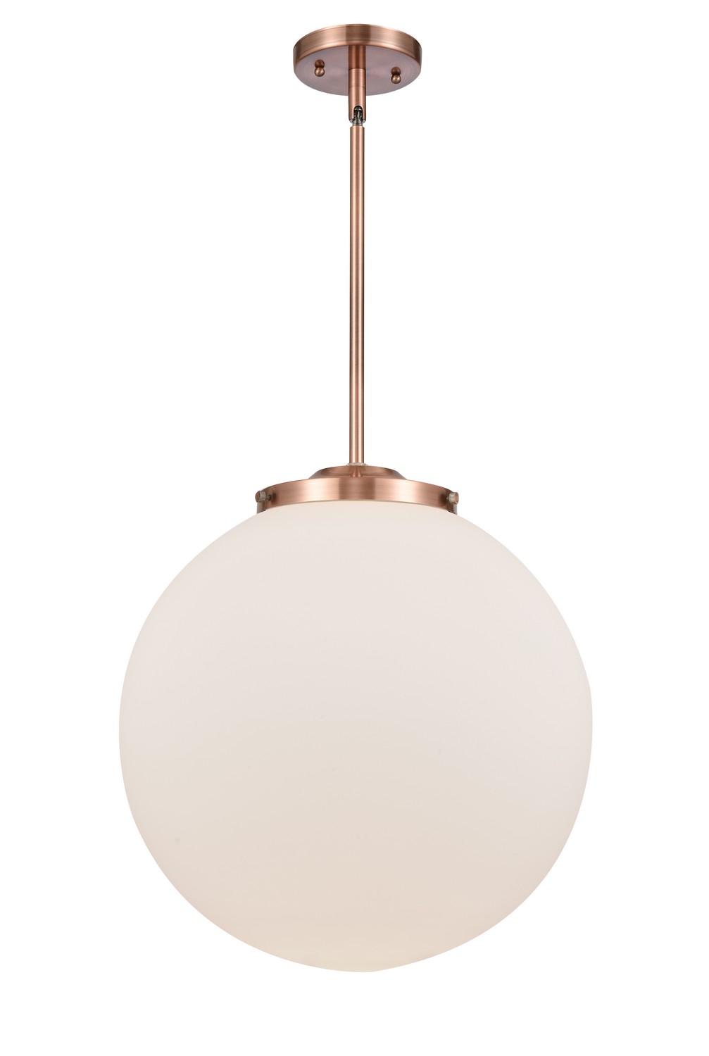 LED Pendant by Innovations - Essex Collection, Antique Copper Finish - 221-1S-AC-G201-16-LED