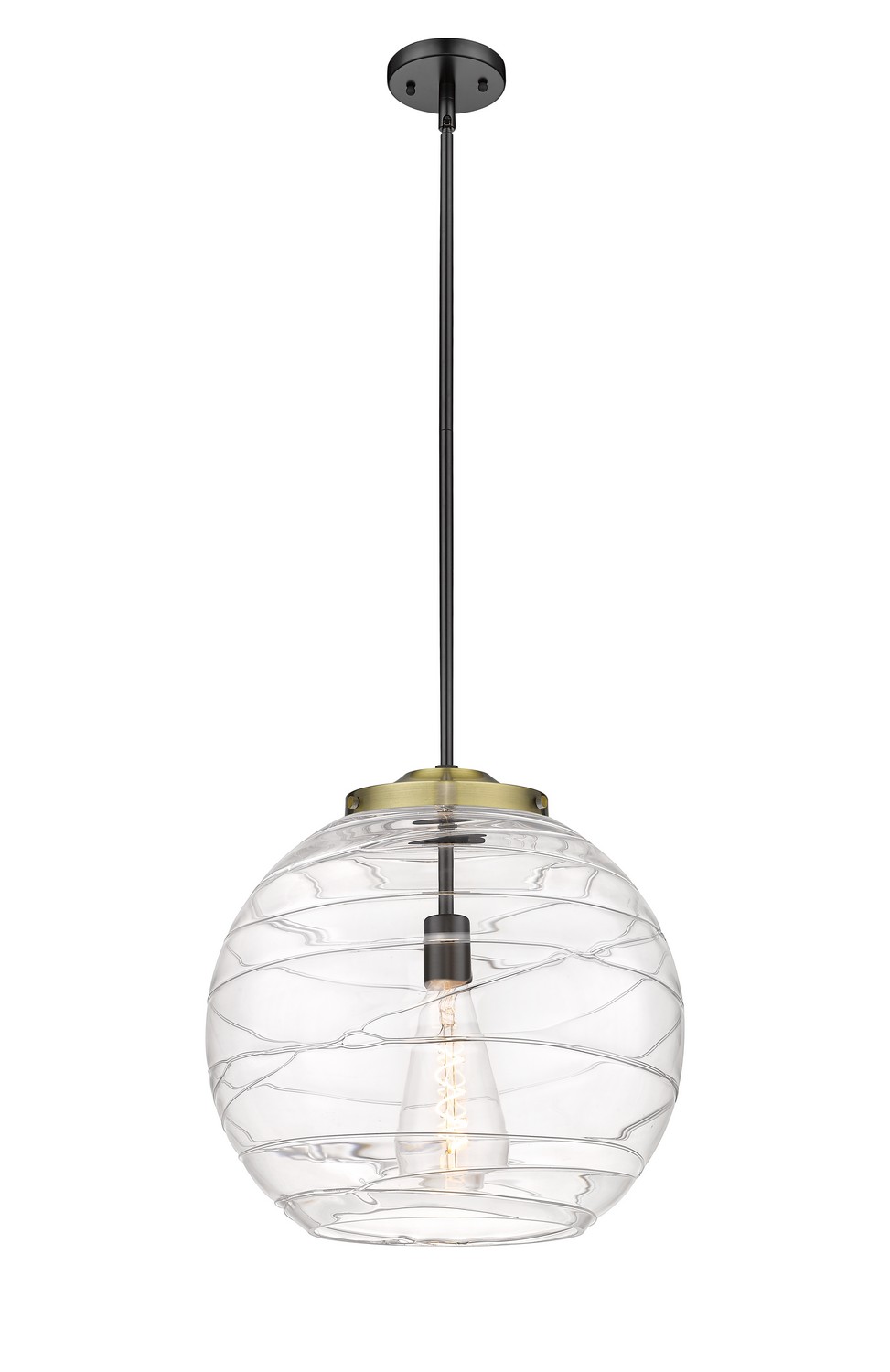 LED Pendant by Innovations - Essex Collection, Black Antique Brass Finish - 221-1S-BAB-G1213-16-BB-95-LED