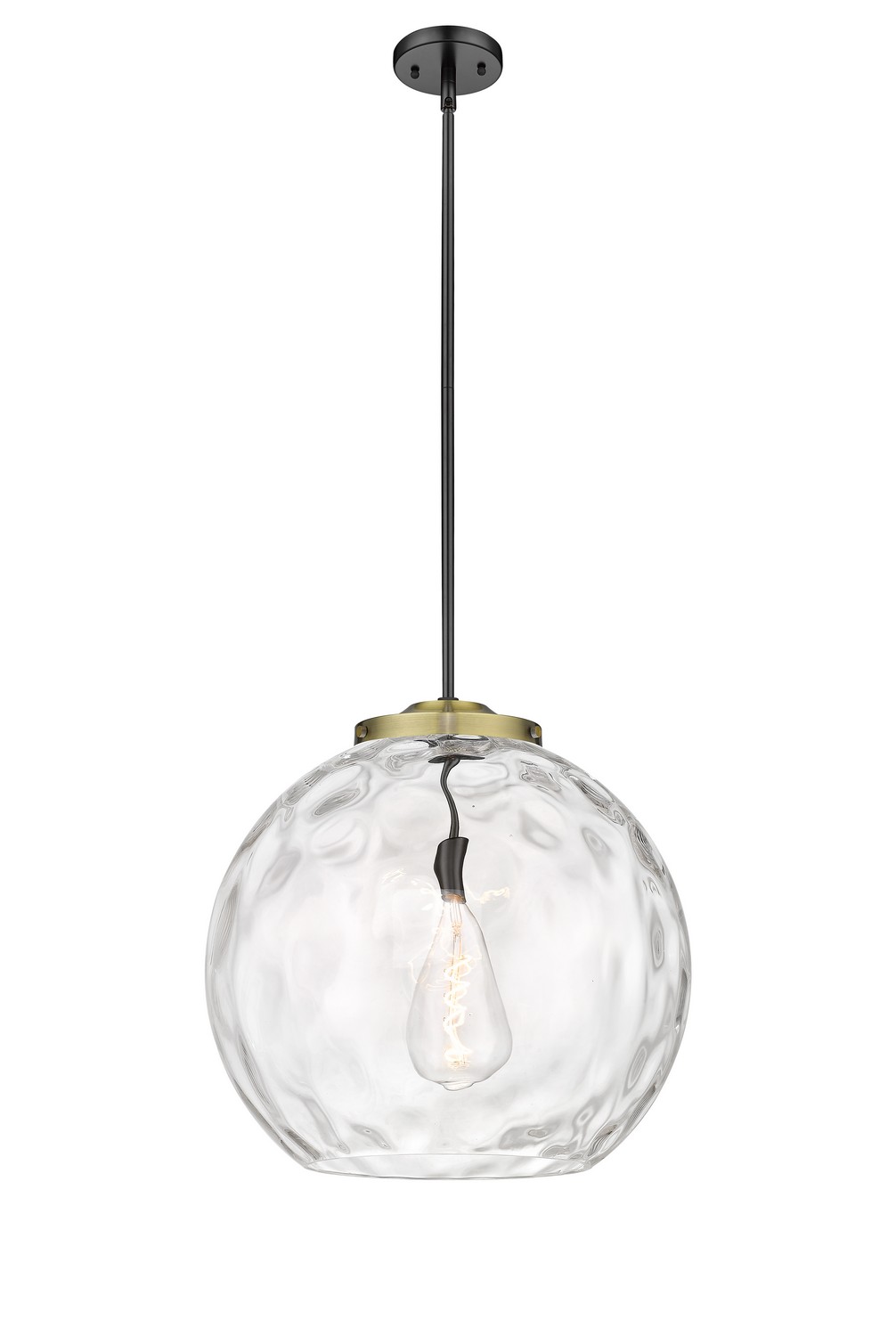 One Light Pendant by Innovations - Essex Collection, Black Antique Brass Finish - 221-1S-BAB-G1215-18