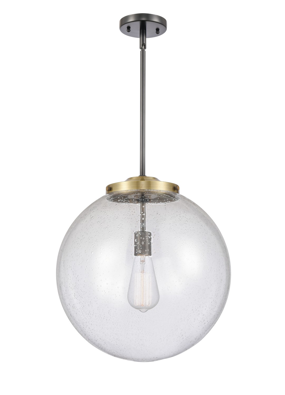One Light Pendant by Innovations - Essex Collection, Black Antique Brass Finish - 221-1S-BAB-G204-16