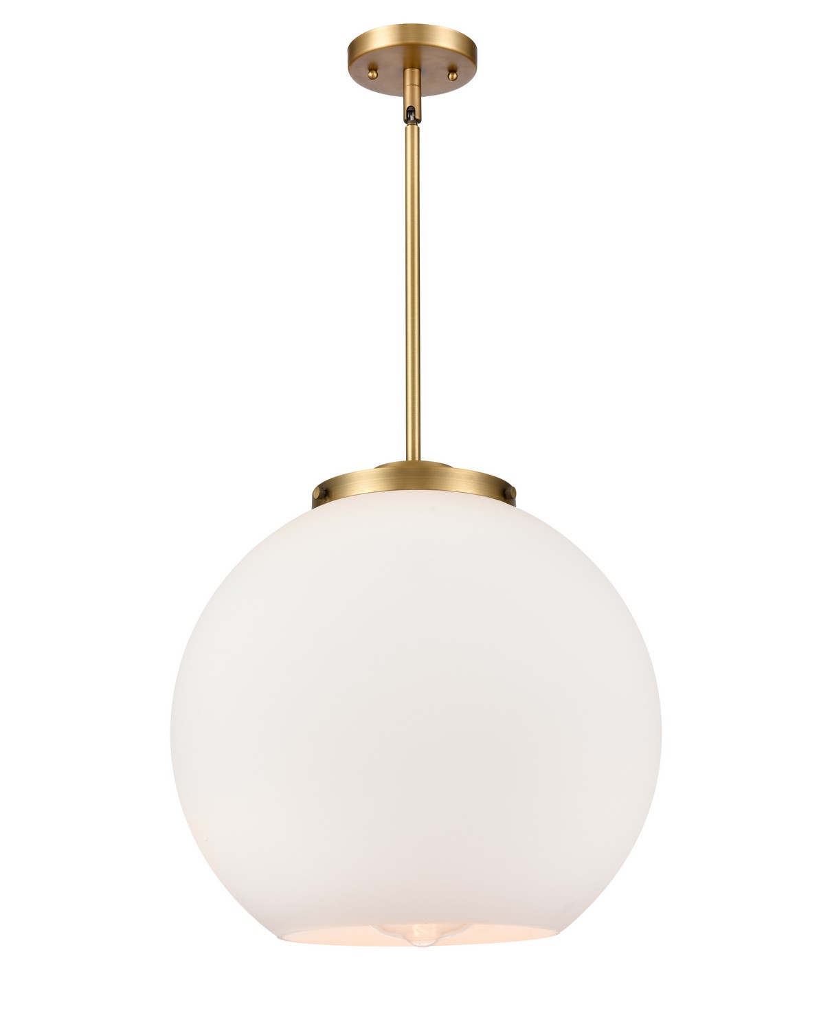 LED Pendant by Innovations - Essex Collection, Brushed Brass Finish - 221-1S-BB-G121-16-LED