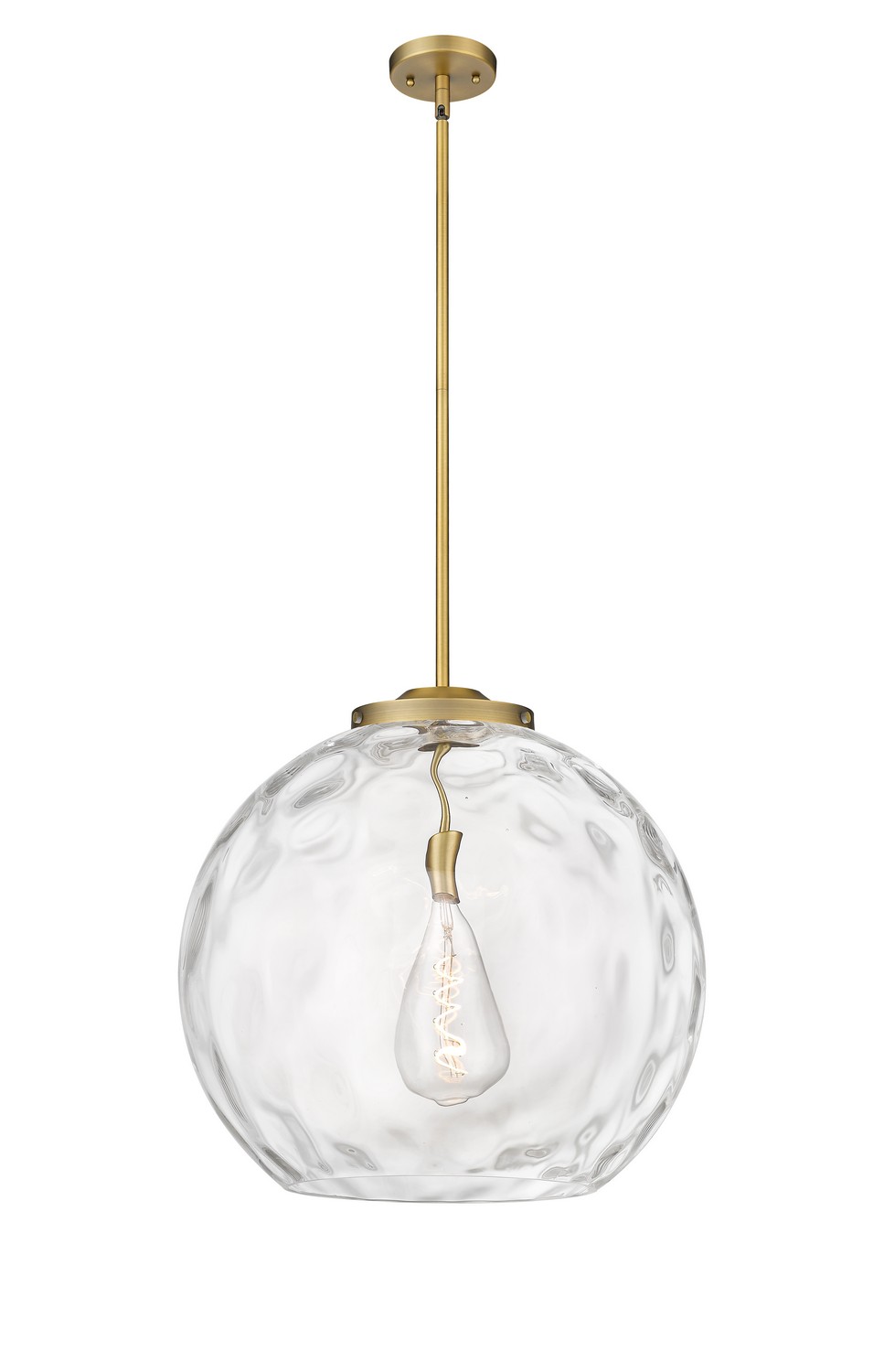 One Light Pendant by Innovations - Essex Collection, Brushed Brass Finish - 221-1S-BB-G1215-18