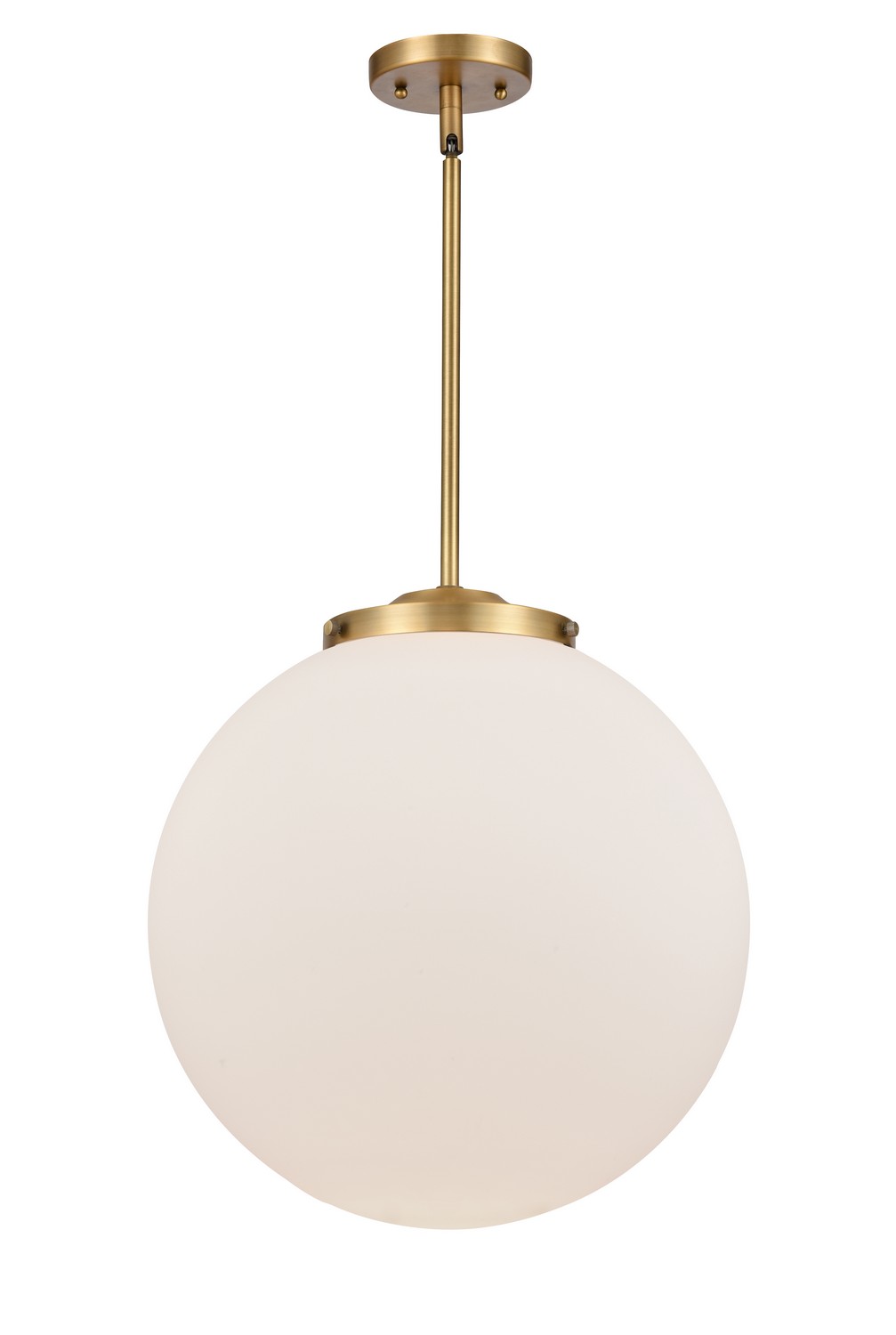 One Light Pendant by Innovations - Essex Collection, Brushed Brass Finish - 221-1S-BB-G201-16