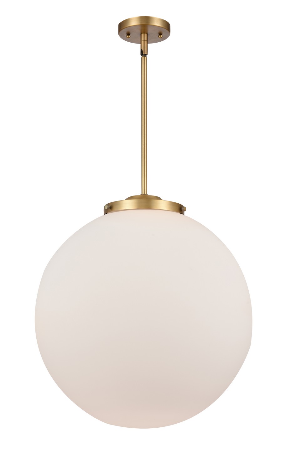 LED Pendant by Innovations - Essex Collection, Brushed Brass Finish - 221-1S-BB-G201-18-LED