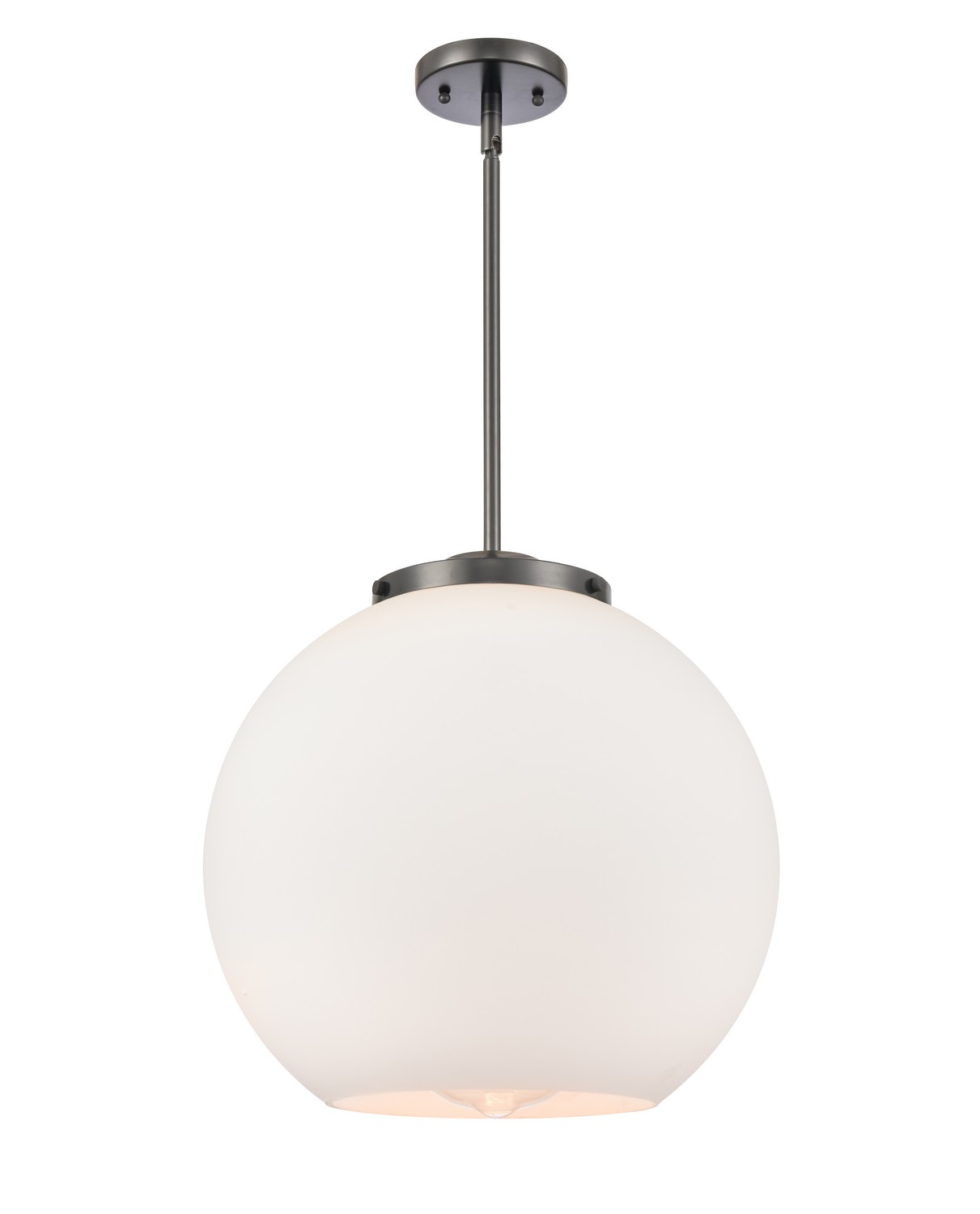 One Light Pendant by Innovations - Essex Collection, Matte Black Finish - 221-1S-BK-G121-16