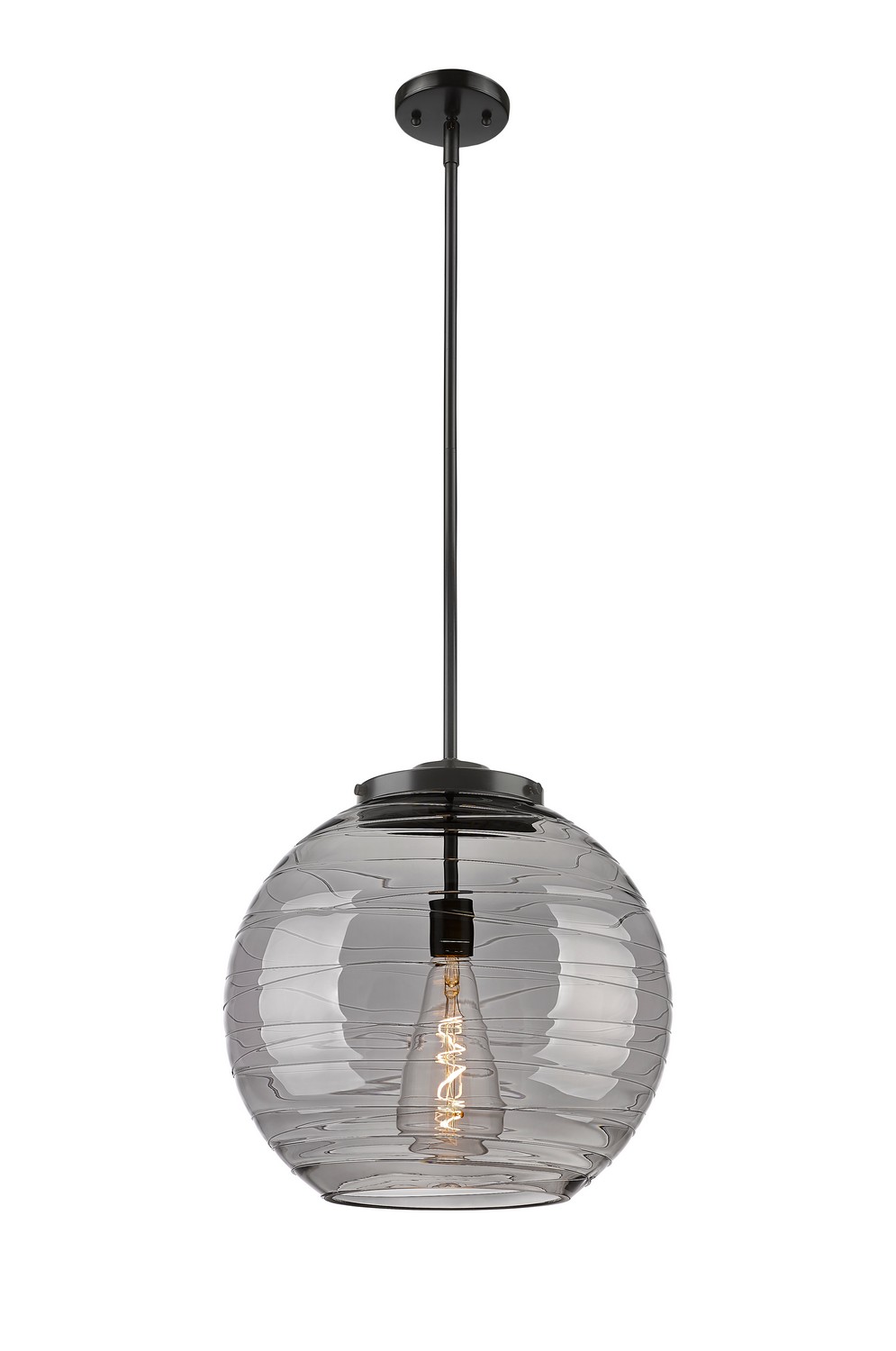 One Light Pendant by Innovations - Essex Collection, Matte Black Finish - 221-1S-BK-G1213-16SM